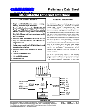 MU9C8328A-RDC Datasheet PDF Music Semiconductors