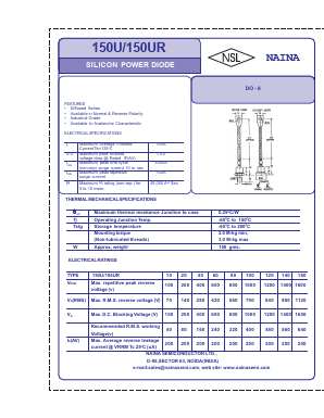 150U100 Datasheet PDF Naina Semiconductor ltd.