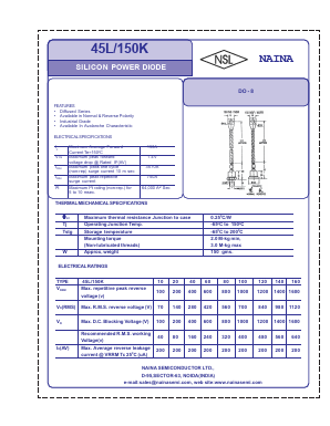 150KR40 Datasheet PDF Naina Semiconductor ltd.