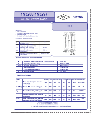 1N3297 Datasheet PDF Naina Semiconductor ltd.