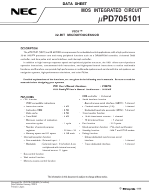 UPD705101GM-100-8ED Datasheet PDF NEC => Renesas Technology