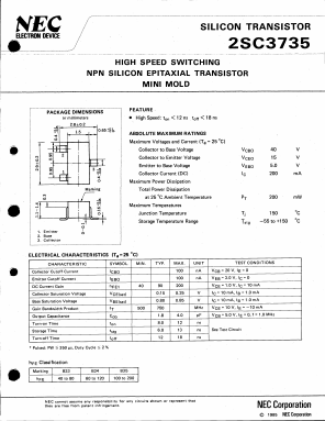2SC3735-T2B Datasheet PDF NEC => Renesas Technology