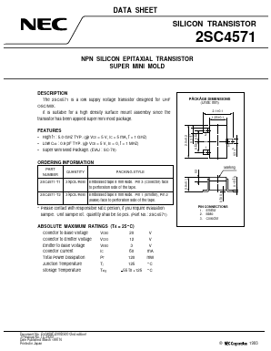 2SC4571-T2 Datasheet PDF NEC => Renesas Technology