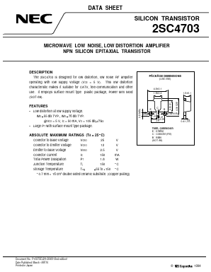 2SC4703 Datasheet PDF NEC => Renesas Technology