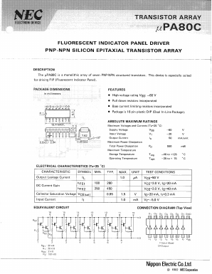 UPA80C Datasheet PDF NEC => Renesas Technology