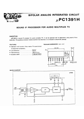 UPC1391H Datasheet PDF NEC => Renesas Technology