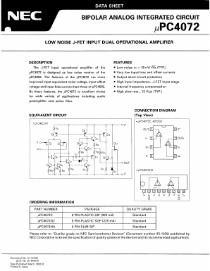 UPC4072G2 Datasheet PDF NEC => Renesas Technology