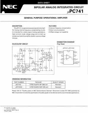 UPC741A Datasheet PDF NEC => Renesas Technology