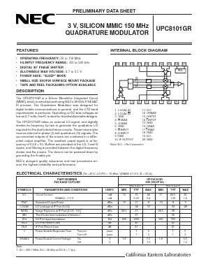 UPC8101GR-E2 Datasheet PDF NEC => Renesas Technology