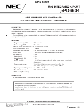 UPD6604GS-XXX-GJG Datasheet PDF NEC => Renesas Technology