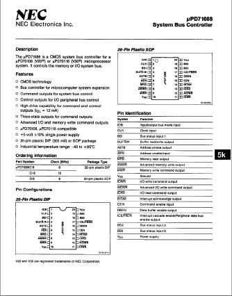 UPD71088C Datasheet PDF NEC => Renesas Technology