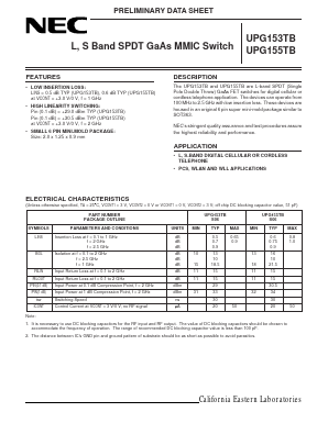 UPG153TB-E3 Datasheet PDF NEC => Renesas Technology