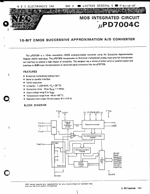D7004C Datasheet PDF NEC => Renesas Technology