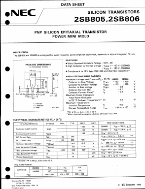 B805 Datasheet PDF NEC => Renesas Technology