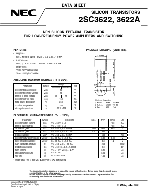 C3622 Datasheet PDF NEC => Renesas Technology