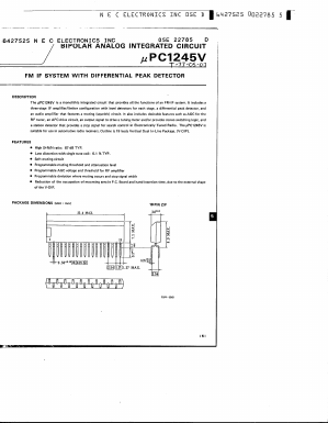 UPC1245V Datasheet PDF NEC => Renesas Technology