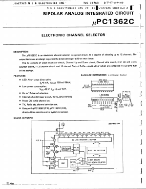 UPC1362C Datasheet PDF NEC => Renesas Technology