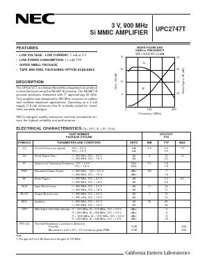 UPC2747T-E3 Datasheet PDF NEC => Renesas Technology