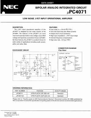 UPC4071G2-T1 Datasheet PDF NEC => Renesas Technology