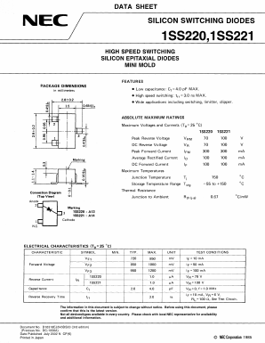 1SS221-T2B Datasheet PDF NEC => Renesas Technology