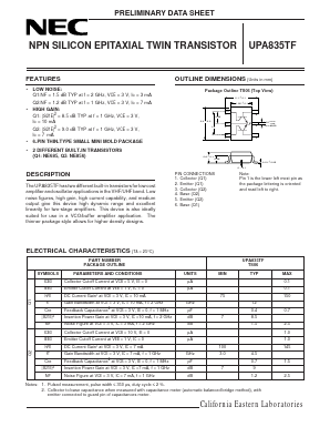 UPA835TF-T1 Datasheet PDF NEC => Renesas Technology