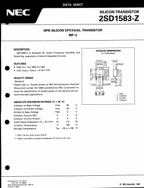 D1583-Z Datasheet PDF NEC => Renesas Technology