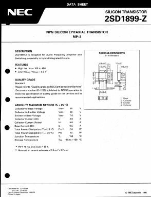 2SD1899 Datasheet PDF NEC => Renesas Technology