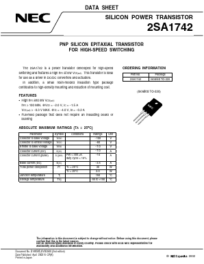 A1742 Datasheet PDF NEC => Renesas Technology