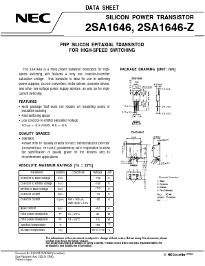 2SA1646L Datasheet PDF NEC => Renesas Technology