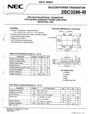 2SC3286-M Datasheet PDF NEC => Renesas Technology
