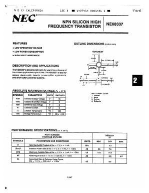 NE68337 Datasheet PDF NEC => Renesas Technology