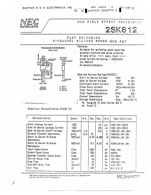 2SK812 Datasheet PDF NEC => Renesas Technology