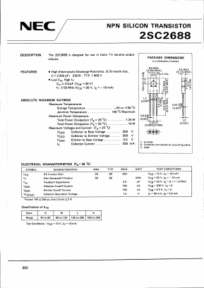 2SC2688 Datasheet PDF NEC => Renesas Technology