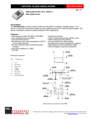 SK2901 Datasheet PDF NEL Frequency Controls