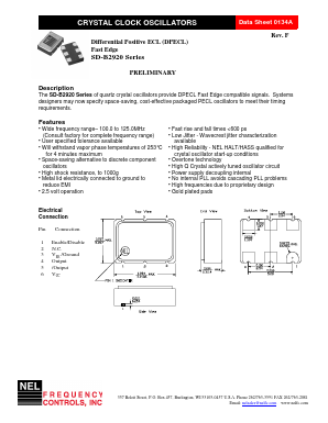 SD-B2927 Datasheet PDF NEL Frequency Controls