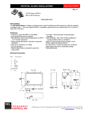 SD-A3679-FREQ Datasheet PDF NEL Frequency Controls