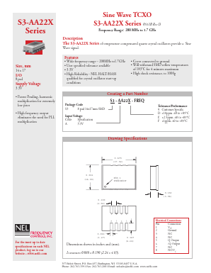 S3-AA22D Datasheet PDF NEL Frequency Controls