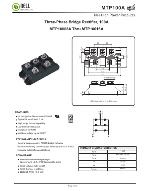 MTP10008A Datasheet PDF Nell Semiconductor Co., Ltd