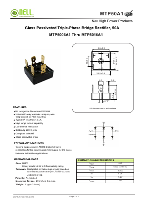 MTP50012A1 Datasheet PDF Nell Semiconductor Co., Ltd