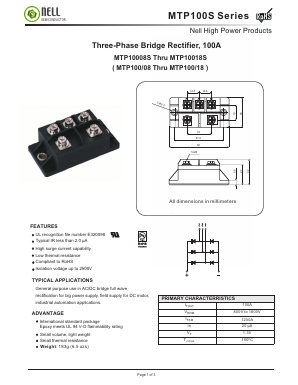 MTP10008S Datasheet PDF Nell Semiconductor Co., Ltd