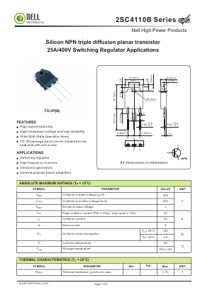 2SC4110B-M Datasheet PDF Nell Semiconductor Co., Ltd