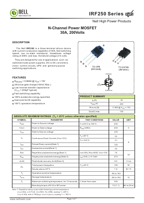 IRF250B Datasheet PDF Nell Semiconductor Co., Ltd