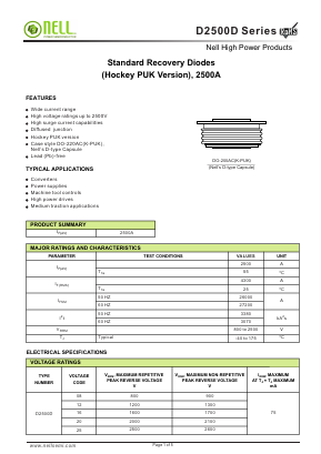 D2500D Datasheet PDF Nell Semiconductor Co., Ltd