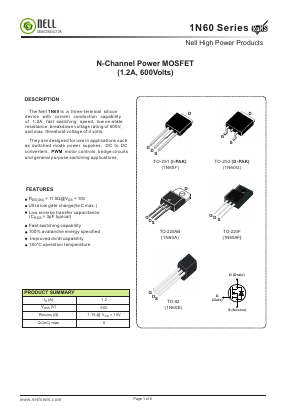 1N60F Datasheet PDF Nell Semiconductor Co., Ltd