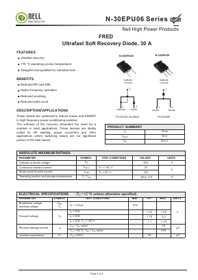 N-30EPU06 Datasheet PDF Nell Semiconductor Co., Ltd