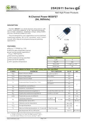 2SK2611 Datasheet PDF Nell Semiconductor Co., Ltd