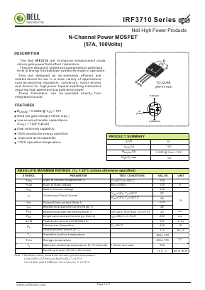 IRF3710 Datasheet PDF Nell Semiconductor Co., Ltd