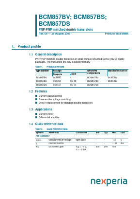 BCM857DS Datasheet PDF Nexperia B.V. All rights reserved