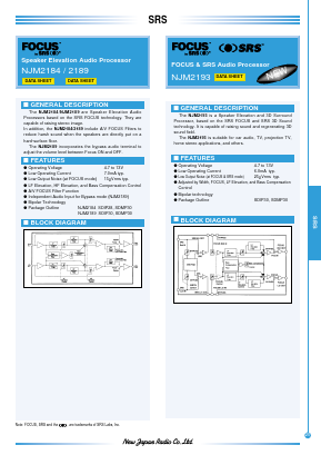 NJM2189 Datasheet PDF Japan Radio Corporation 