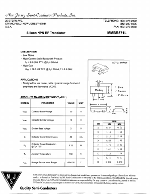 MMBR571L Datasheet PDF New Jersey Semiconductor